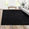 Plush Oasis Collection Area Rug - Serenity (Jet Black) Square Jet Black  lifestyle 23