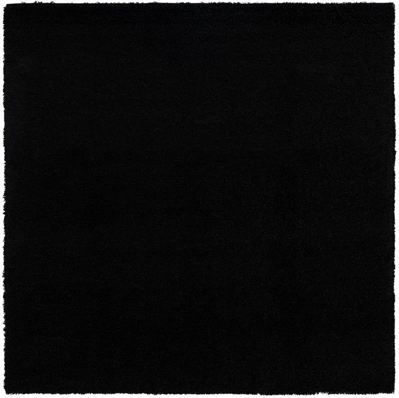 Plush Oasis Collection Area Rug - Serenity (Jet Black) Square Jet Black Main