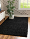 Plush Oasis Collection Area Rug - Serenity (Jet Black) Rectangle Jet Black  lifestyle 2