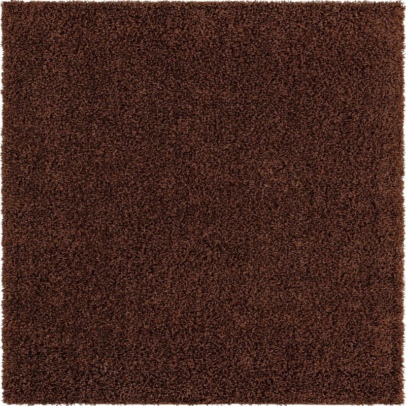 Plush Oasis Collection Area Rug - Serenity (Chocolate Brown) Square Chocolate Brown Main