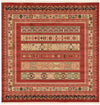 Zagros Oasis Collection Area Rug -  Khorramabad Square Rust Red  lifestyle 40