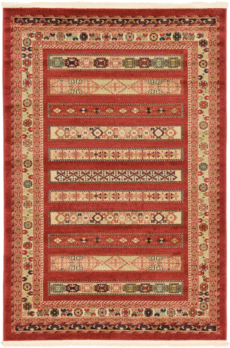 Zagros Oasis Collection Area Rug -  Khorramabad Rectangle Rust Red  lifestyle 3