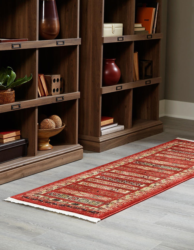 Zagros Oasis Collection Area Rug -  Khorramabad Runner Rust Red  lifestyle 61