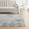 Heritage Retreat Collection Area Rug -  Homestead Square Blue  lifestyle 86