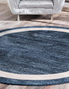 Studio Haven Collection Area Rug -  Alcove (Navy Blue) Round Navy Blue  lifestyle 30