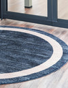 Studio Haven Collection Area Rug -  Alcove (Navy Blue) Round Navy Blue  lifestyle 33