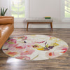 Venetian Elegance Collection Area Rug -  Marghera Round Ivory  lifestyle 60