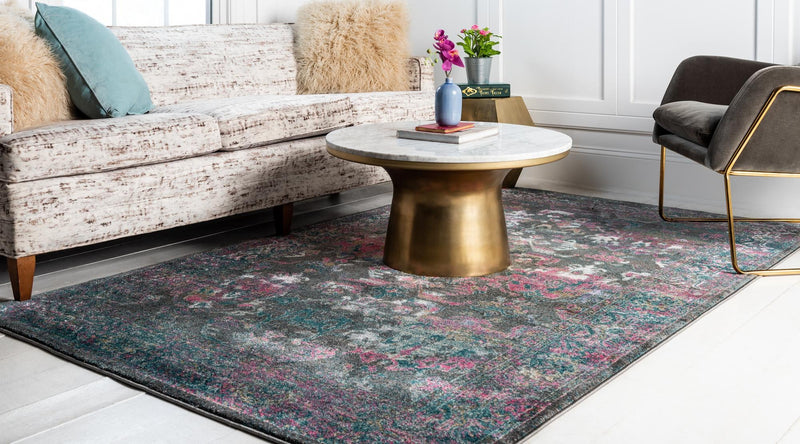 Serenade Oasis Collection Area Rug -  Avalon Rectangle Gray  lifestyle 5