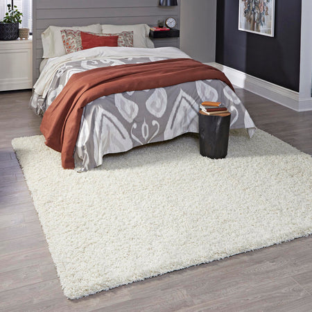 Plush Oasis Collection Area Rug - Serenity (Pure Ivory)