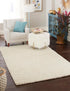 Plush Oasis Collection Area Rug - Serenity (Pure Ivory)