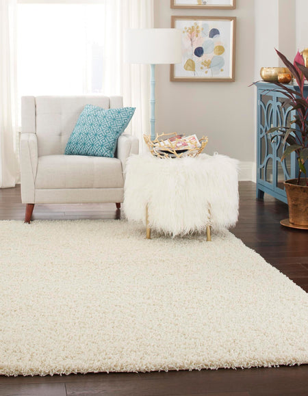 Plush Oasis Collection Area Rug - Serenity (Pure Ivory)