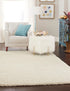 Plush Oasis Collection Area Rug - Serenity (Pure Ivory)