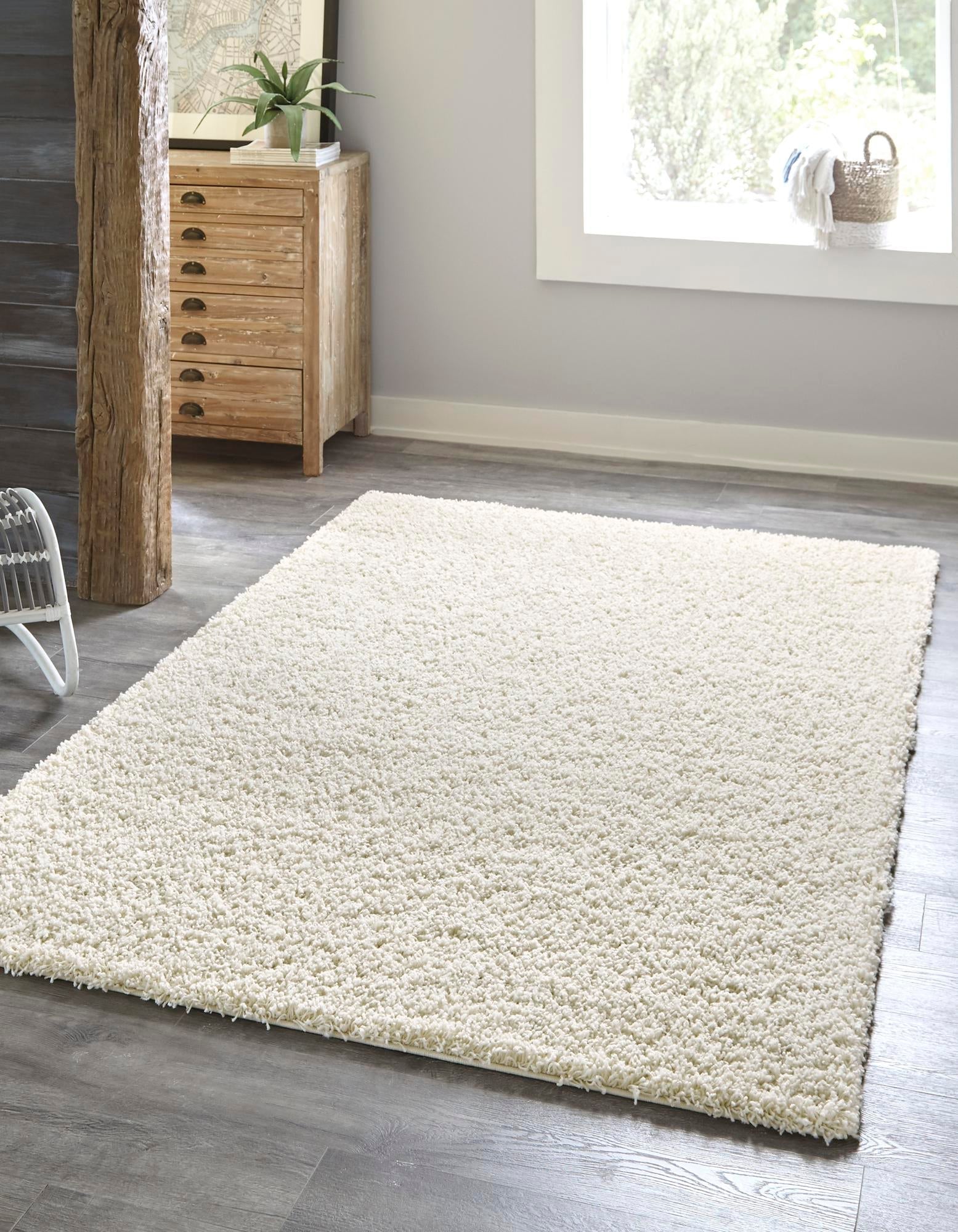 Plush Oasis Collection Area Rug - Serenity (Pure Ivory)