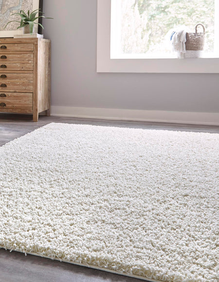 Plush Oasis Collection Area Rug - Serenity (Pure Ivory)