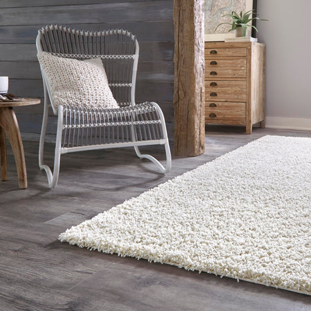 Plush Oasis Collection Area Rug - Serenity (Pure Ivory)