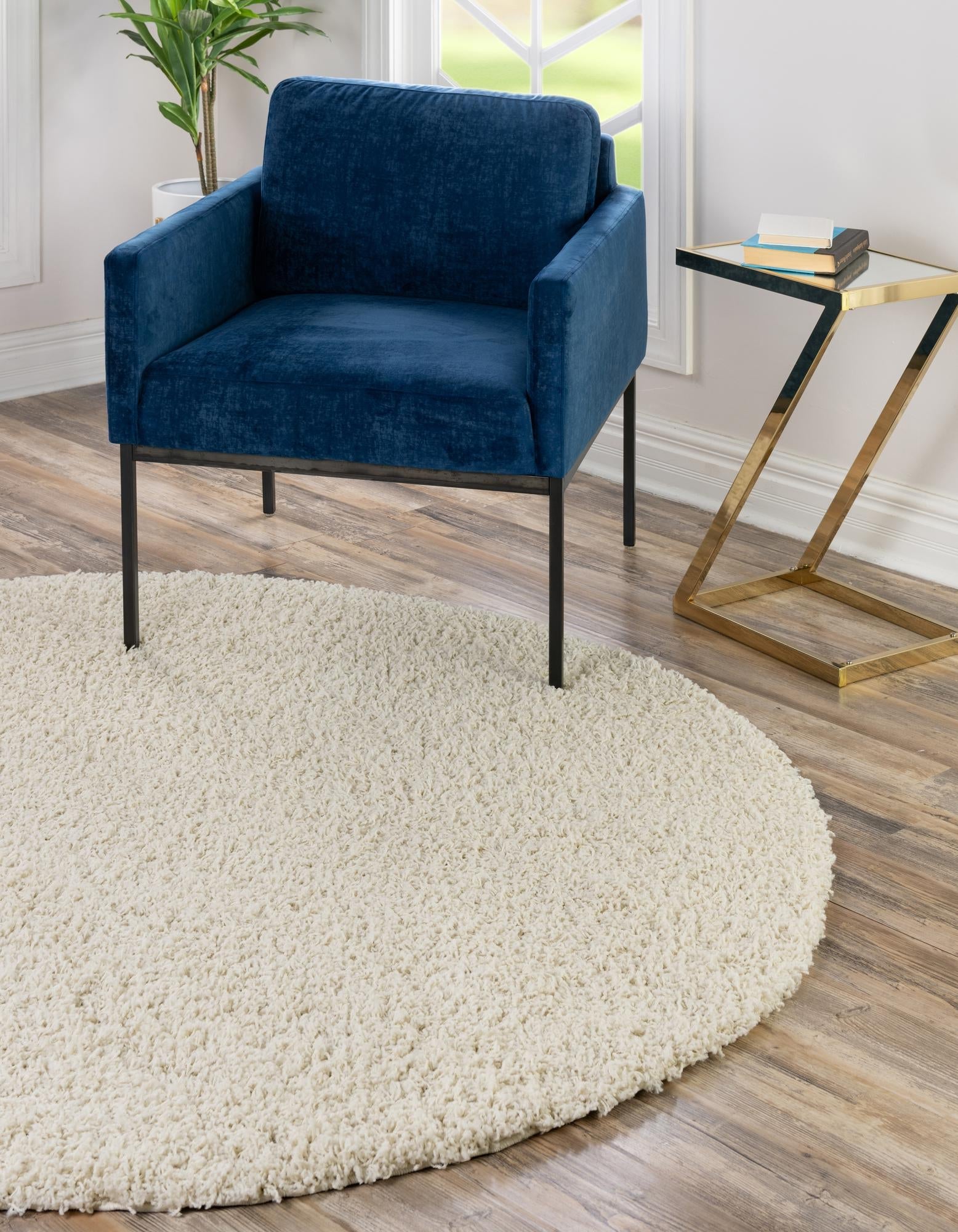 Plush Oasis Collection Area Rug - Serenity (Pure Ivory)