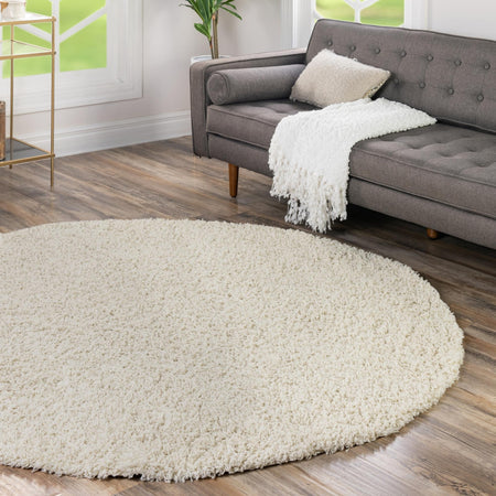 Plush Oasis Collection Area Rug - Serenity (Pure Ivory)