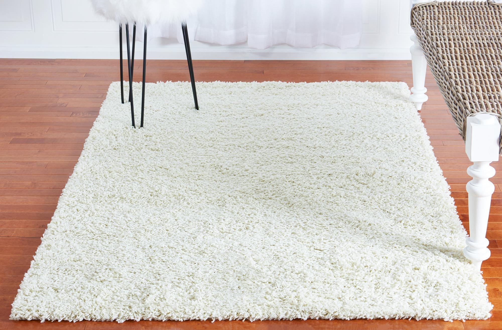 Plush Oasis Collection Area Rug - Serenity (Pure Ivory)