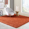 Plush Oasis Collection Area Rug - Serenity (Terracotta) Square Terracotta  lifestyle 21