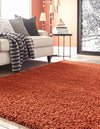 Plush Oasis Collection Area Rug - Serenity (Terracotta) Rectangle Terracotta  lifestyle 3