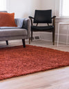 Plush Oasis Collection Area Rug - Serenity (Terracotta) Rectangle Terracotta  lifestyle 5