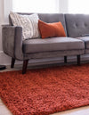 Plush Oasis Collection Area Rug - Serenity (Terracotta) Rectangle Terracotta  lifestyle 45