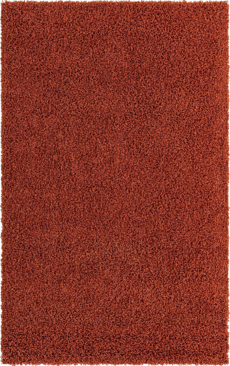 Plush Oasis Collection Area Rug - Serenity (Terracotta) Rectangle Terracotta Main