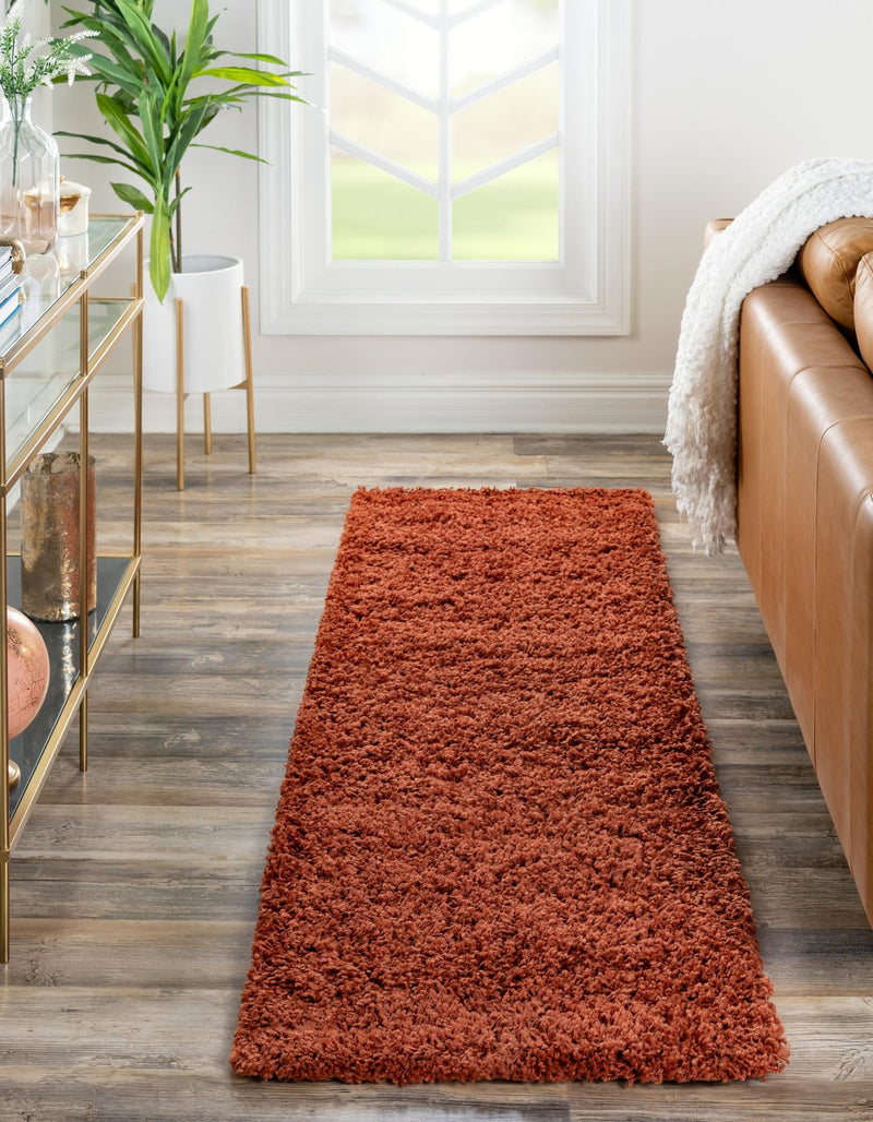 Plush Oasis Collection Area Rug - Serenity (Terracotta) Runner Terracotta  lifestyle 10