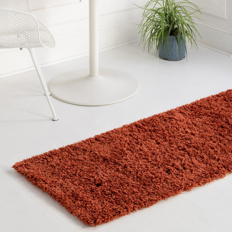 Plush Oasis Collection Area Rug - Serenity (Terracotta) Runner Terracotta  lifestyle 47