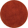 Plush Oasis Collection Area Rug - Serenity (Terracotta) Round Terracotta Main