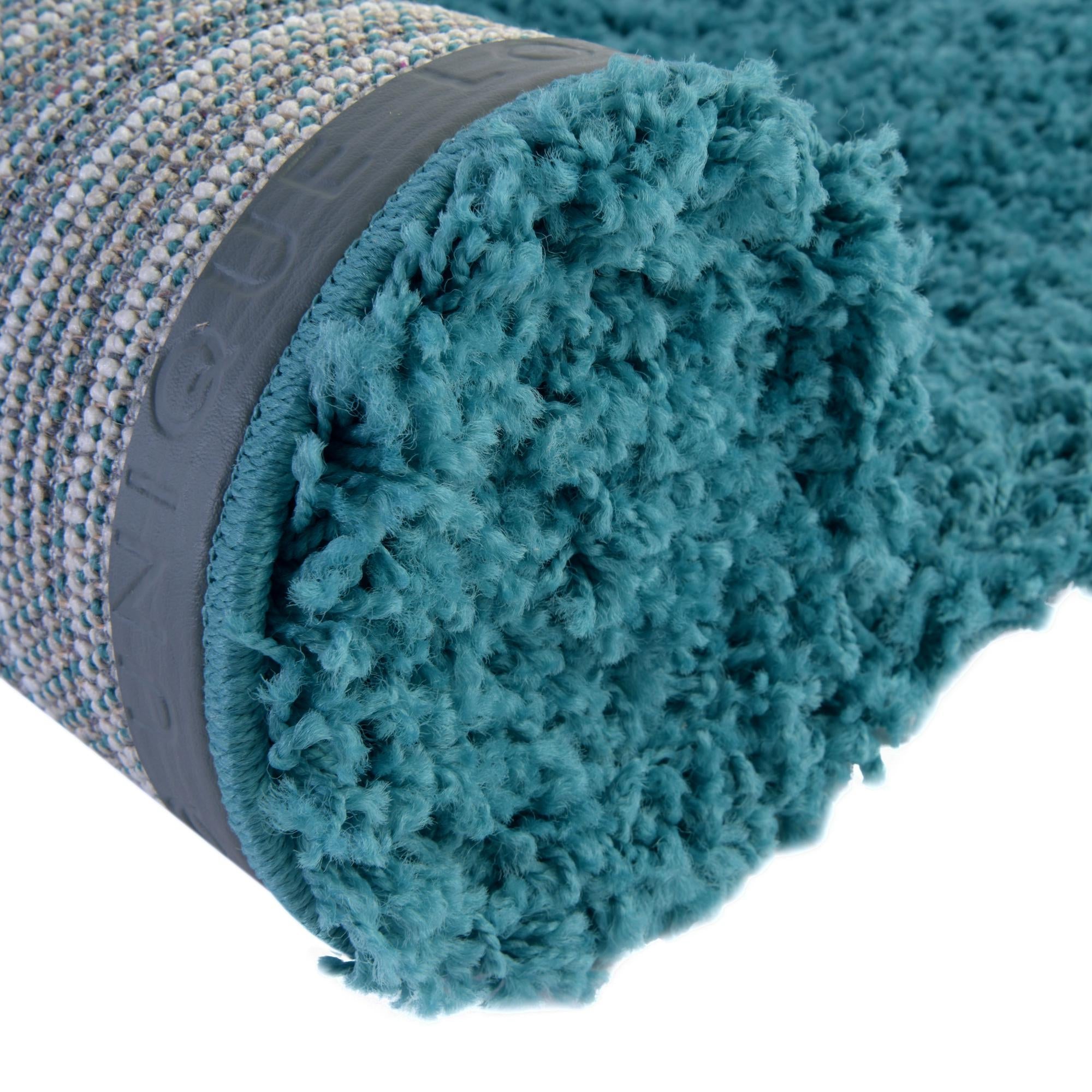 Plush Oasis Collection Area Rug - Serenity (Deep Aqua Blue)