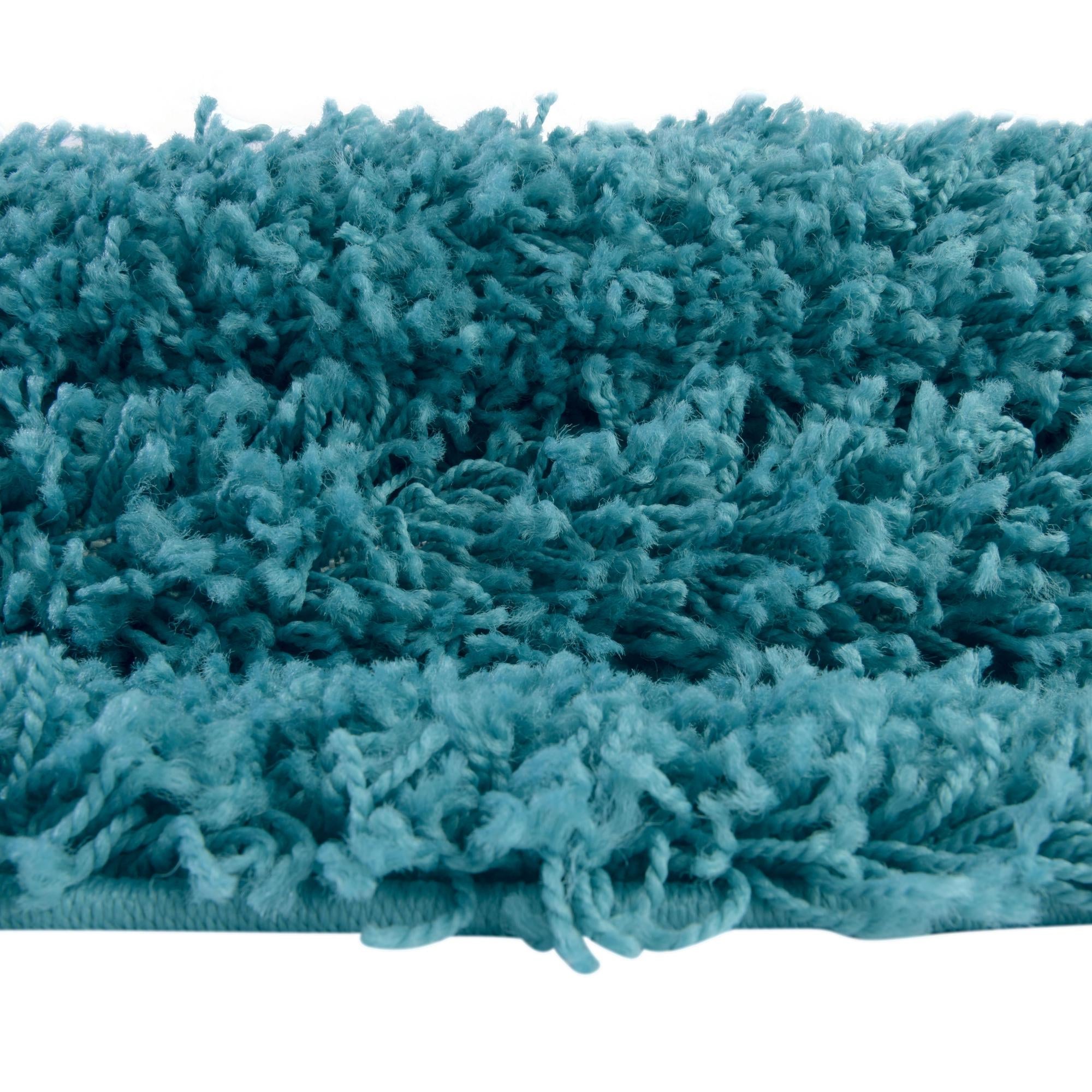 Plush Oasis Collection Area Rug - Serenity (Deep Aqua Blue)