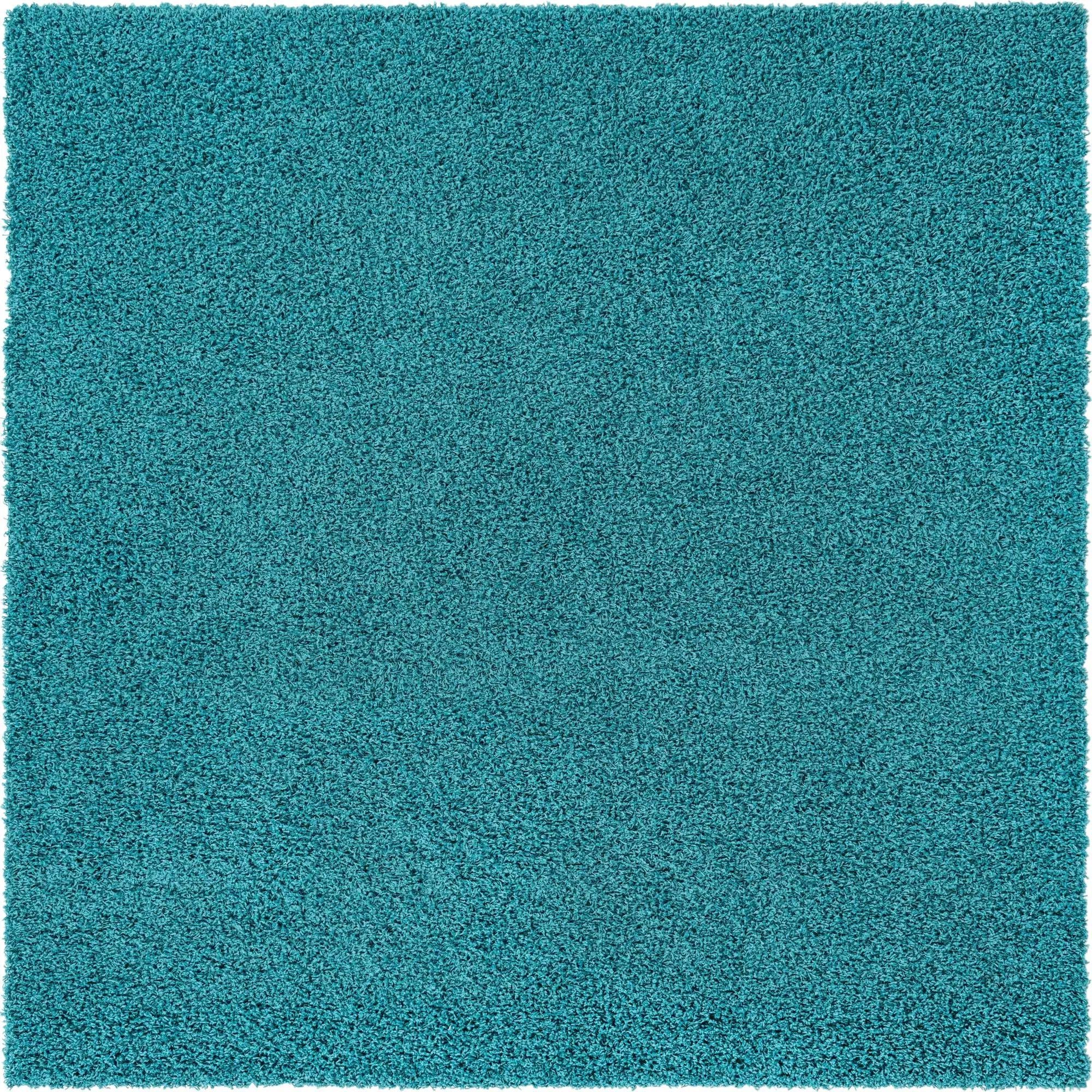 Plush Oasis Collection Area Rug - Serenity (Deep Aqua Blue)