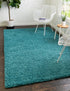 Plush Oasis Collection Area Rug - Serenity (Deep Aqua Blue)