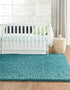 Plush Oasis Collection Area Rug - Serenity (Deep Aqua Blue)