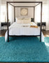 Plush Oasis Collection Area Rug - Serenity (Deep Aqua Blue)