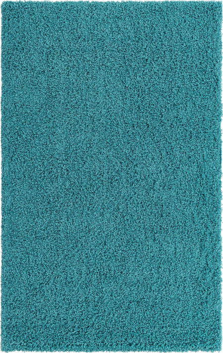 Plush Oasis Collection Area Rug - Serenity (Deep Aqua Blue)