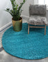 Plush Oasis Collection Area Rug - Serenity (Deep Aqua Blue)