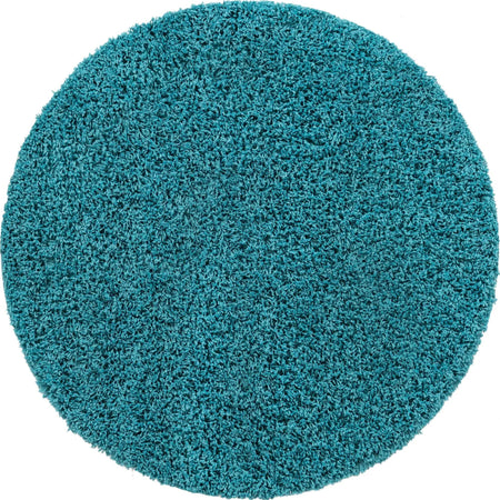 Plush Oasis Collection Area Rug - Serenity (Deep Aqua Blue)