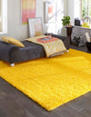 Plush Oasis Collection Area Rug - Serenity (Tuscan Sun Yellow) Square Tuscan Sun Yellow  lifestyle 0