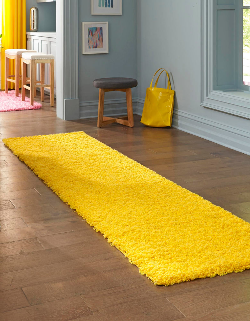 Plush Oasis Collection Area Rug - Serenity (Tuscan Sun Yellow) Runner Tuscan Sun Yellow  lifestyle 5