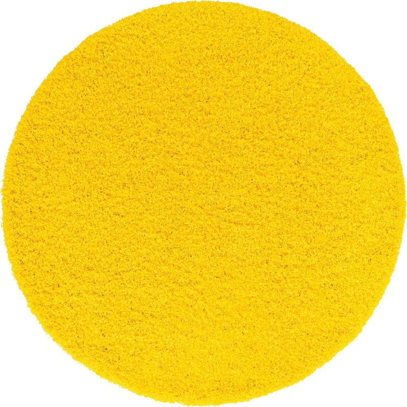 Plush Oasis Collection Area Rug - Serenity (Tuscan Sun Yellow) Round Tuscan Sun Yellow Main