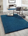 Plush Oasis Collection Area Rug - Serenity (Sapphire Blue) Rectangle Sapphire Blue  lifestyle 2