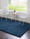 Plush Oasis Collection Area Rug - Serenity (Sapphire Blue) Rectangle Sapphire Blue  lifestyle 7