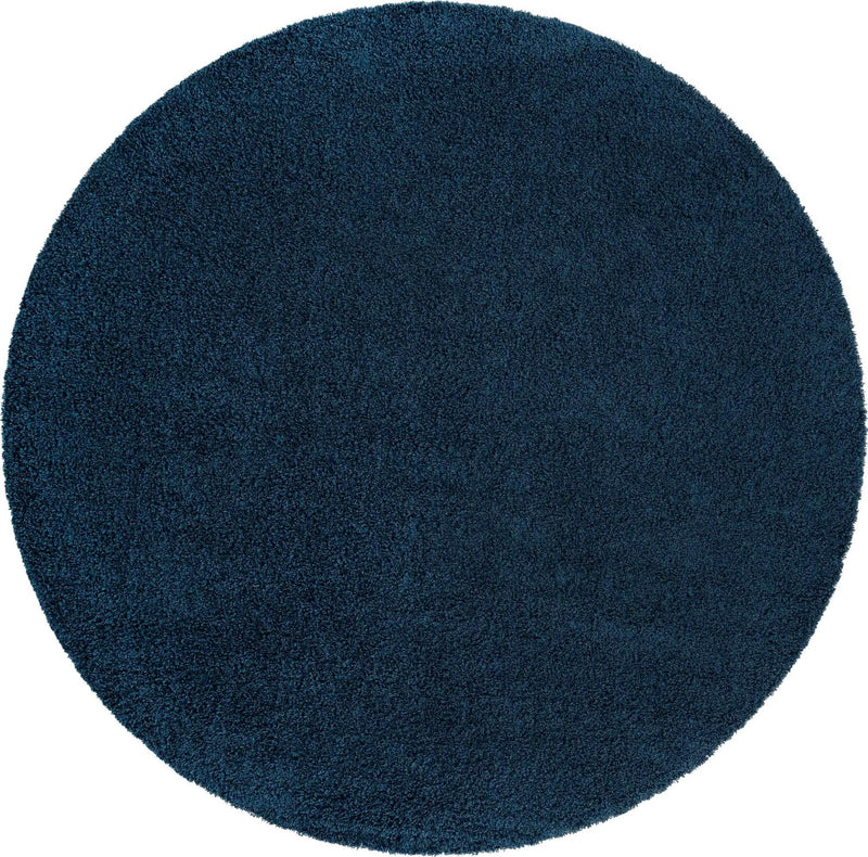 Plush Oasis Collection Area Rug - Serenity (Sapphire Blue) Round Sapphire Blue Main