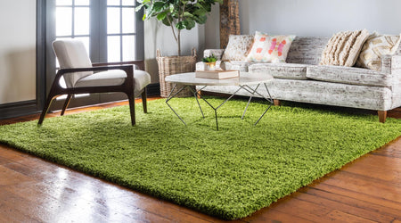 Plush Oasis Collection Area Rug - Serenity (Grass Green)