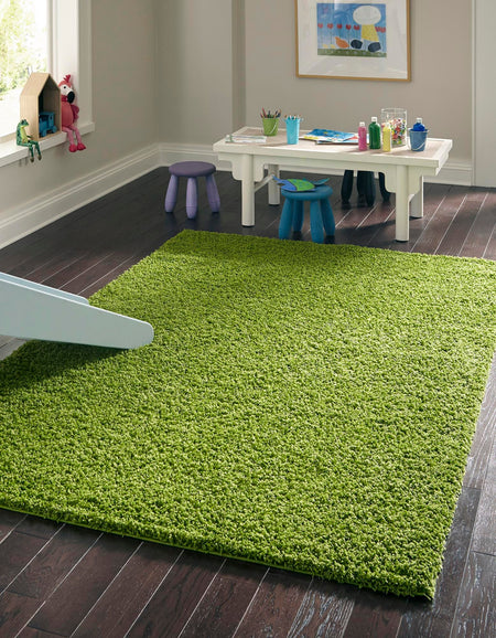 Plush Oasis Collection Area Rug - Serenity (Grass Green)