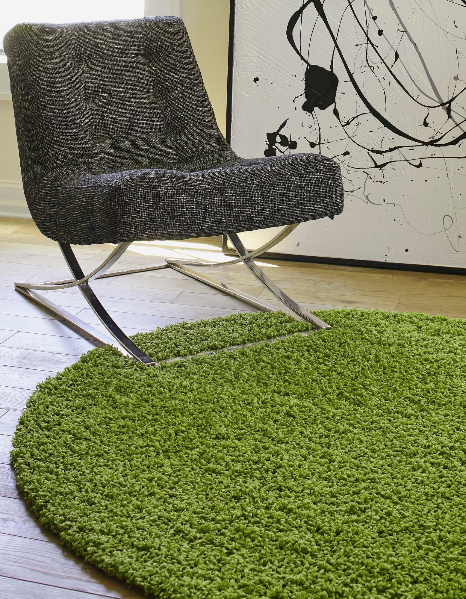 Plush Oasis Collection Area Rug - Serenity (Grass Green)