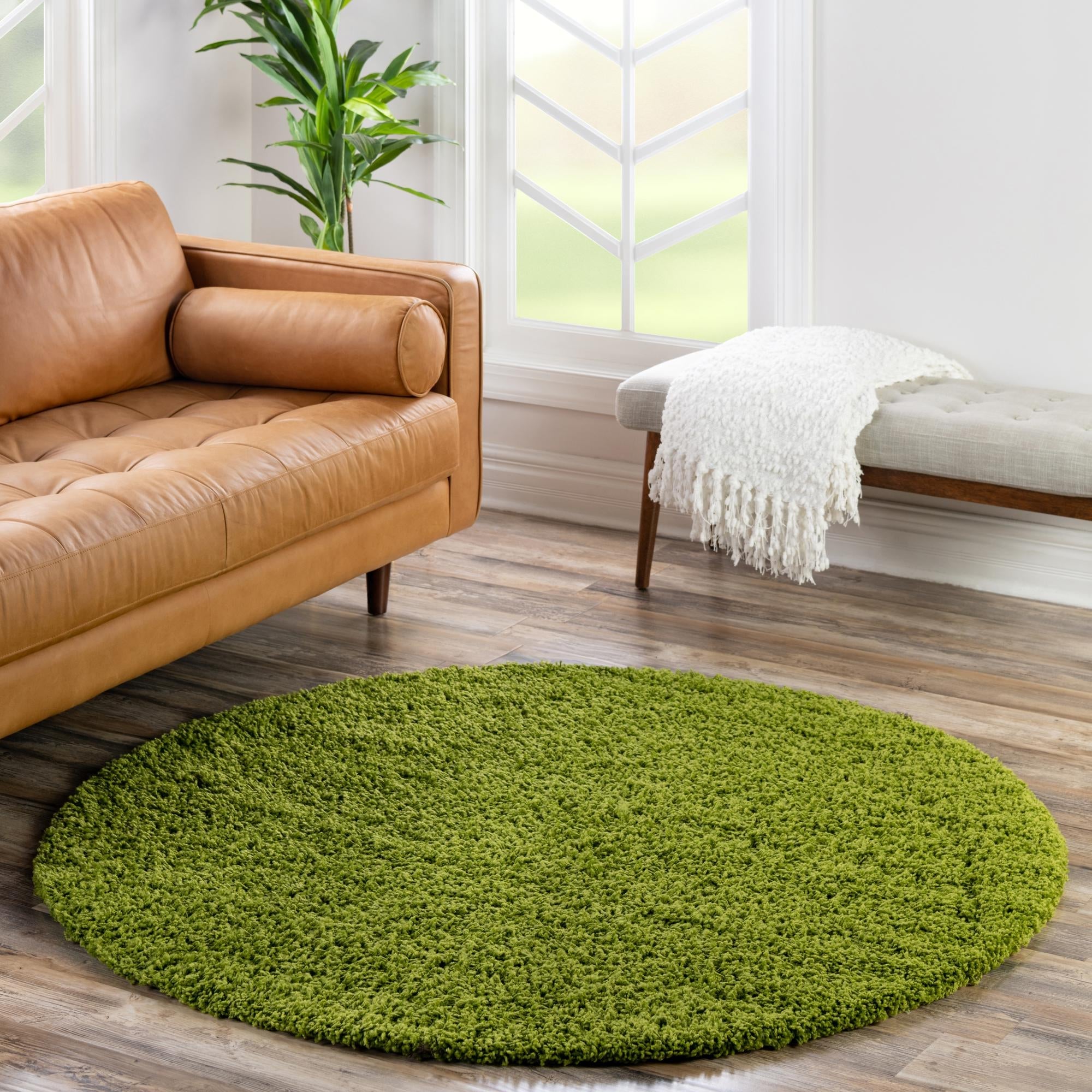 Plush Oasis Collection Area Rug - Serenity (Grass Green)