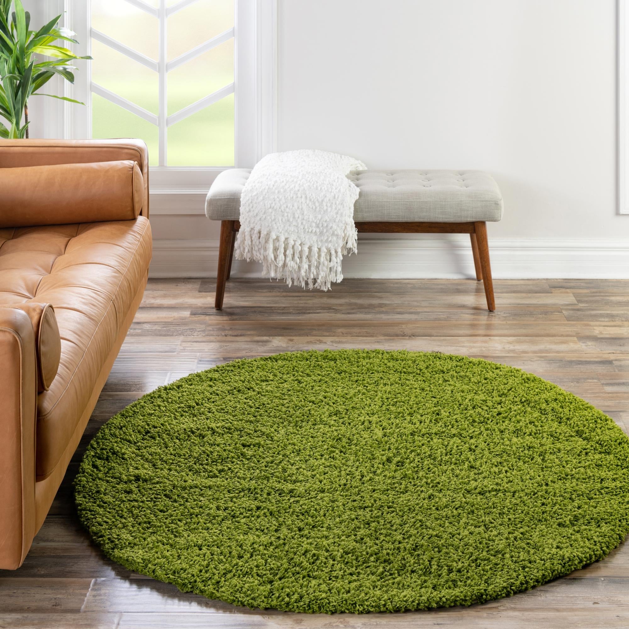 Plush Oasis Collection Area Rug - Serenity (Grass Green)